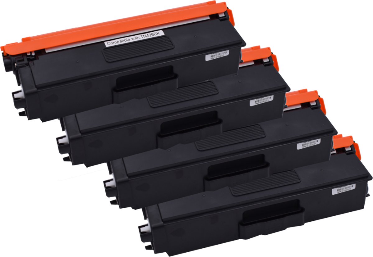 KATRIZ® huismerk toner TN426BK + TN426C + TN426M + TN426Y（4stuks) | voor Brother DCP L8410 CDW / HL L8260 CDW / HL L8360 CDW / MFC L8690 CDW / MFC L8900 CDW